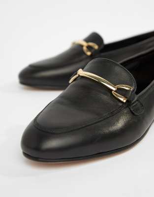 asos design moment leather loafers