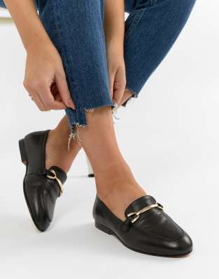 asos leather loafers