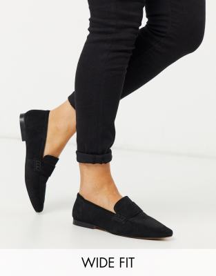 asos black suede loafers