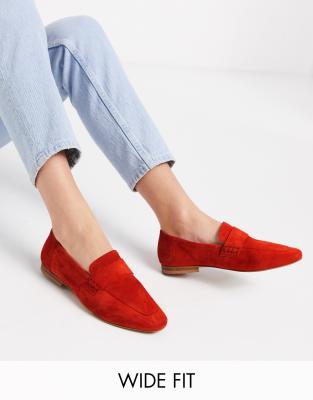 asos red loafers