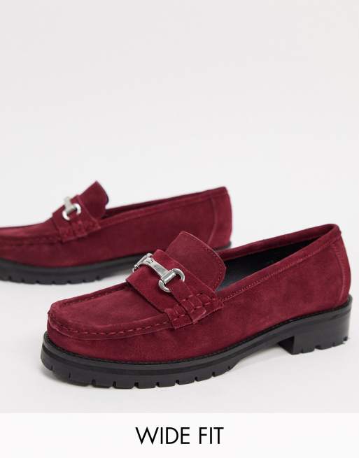 chunky wide fit loafers