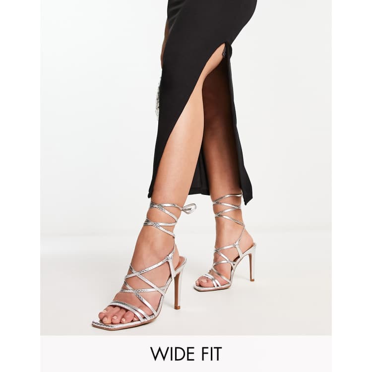 Silver high hot sale heels asos