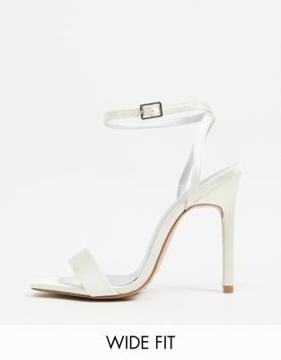 wide fit ivory heels