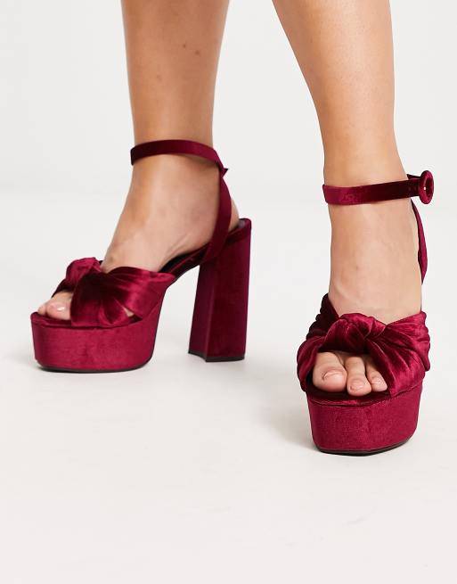 Wide fit burgundy clearance heels