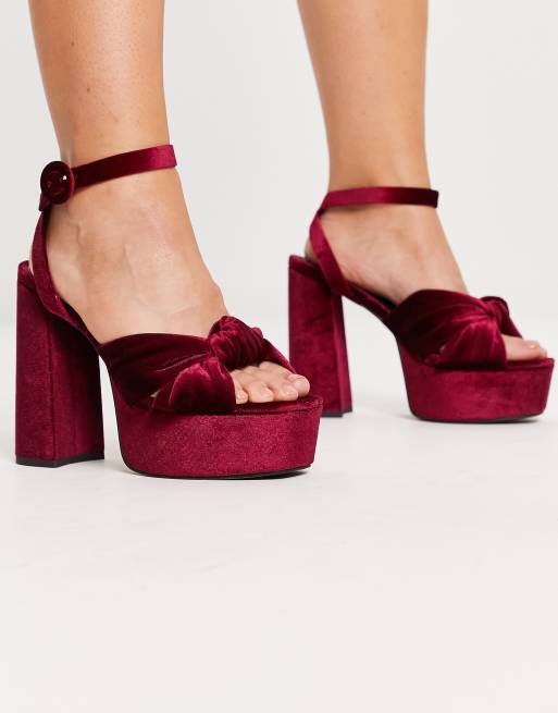 Platform 2025 burgundy heels