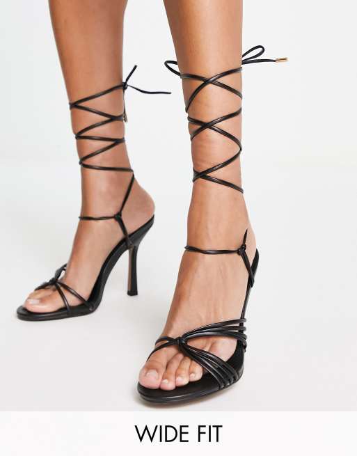 Asos black hotsell strappy heels