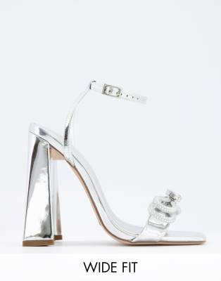 diamante shoes wide fit