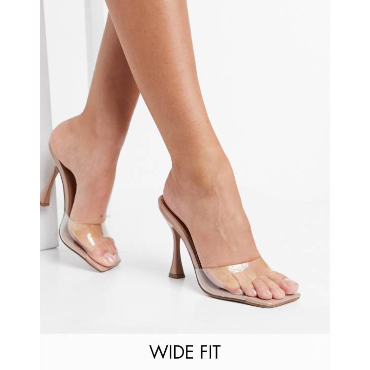 Wide fit clear mules new arrivals