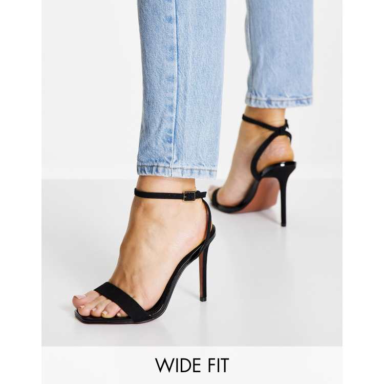 Asos black 2025 barely there heels