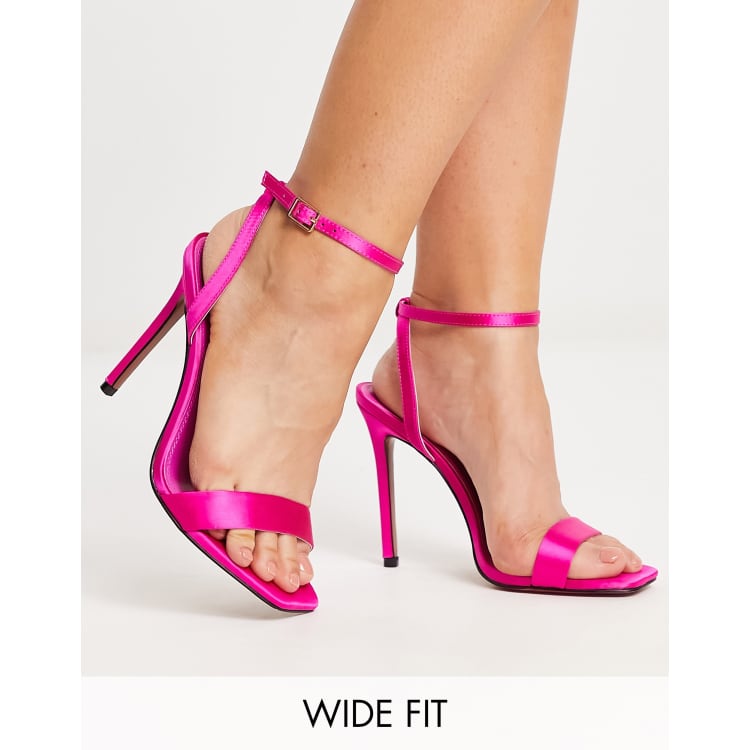 Wide fitting pink store sandals