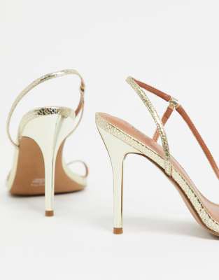 asos gold strappy heels