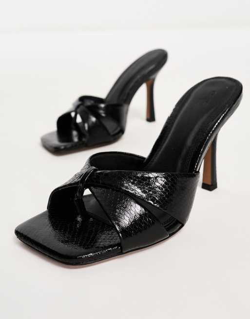 ASOS DESIGN Wide Fit – Nichols – Mules in Schwarz mit hohem Absatz, weite Passform , 4 von 4