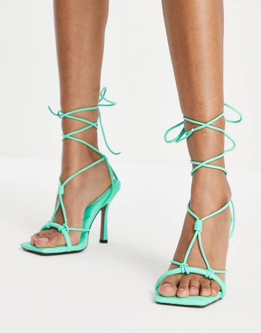 Asos hot sale green heels