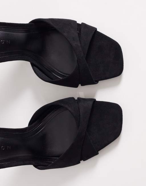 ASOS DESIGN Wide Fit - Nightcap - Sandali neri con tacco largo e fascette incrociate, 2 di 4