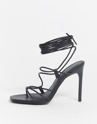 black strappy heels asos