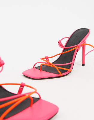 asos orange heels