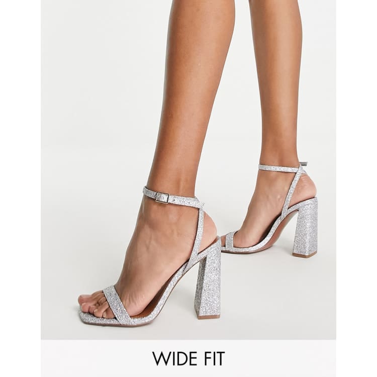 Asos silver hot sale sandals heels