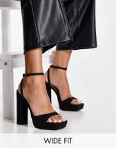 ARRANGE Sydney suede high waisted barrel leg pants in navy