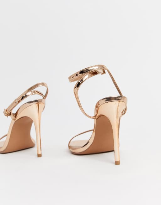 Asos design hands down 2024 barely there heeled sandals