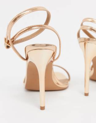 asos rose gold heels