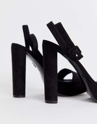 asos black barely there heels