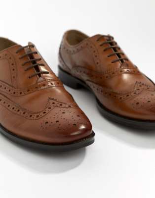mens wide fit tan brogues