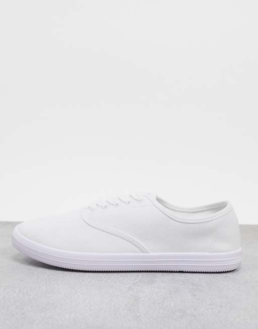 Asos white outlet plimsolls