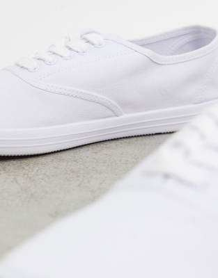 wide fit canvas trainers