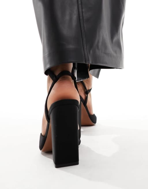 ASOS DESIGN Wide Fit – Paige – Schuhe mit weiter Passform und hohem Blockabsatz in Schwarz, 3 von 4