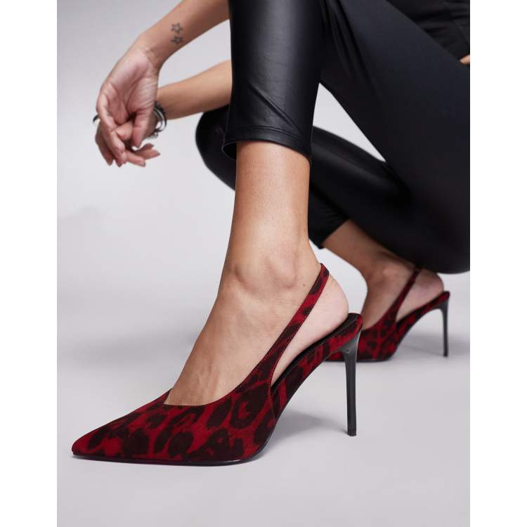 Asos red court shoes hotsell