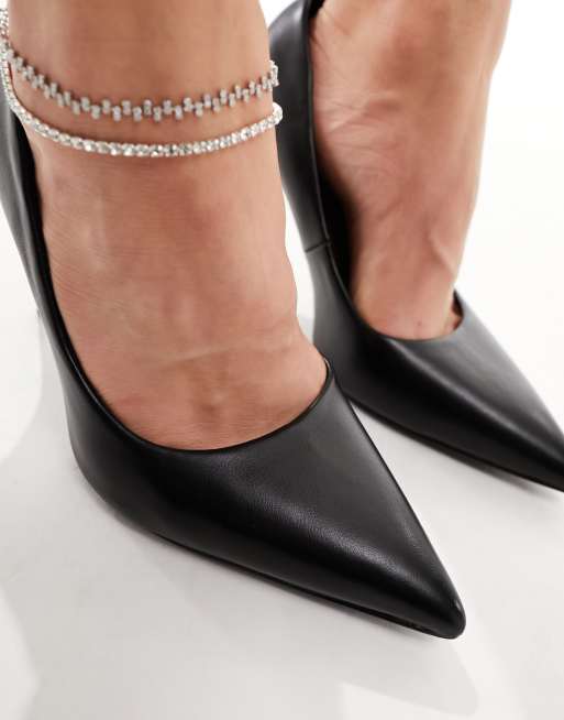 Asos black hot sale court shoes