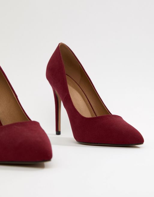 Burgundy heels 2025 wide fit