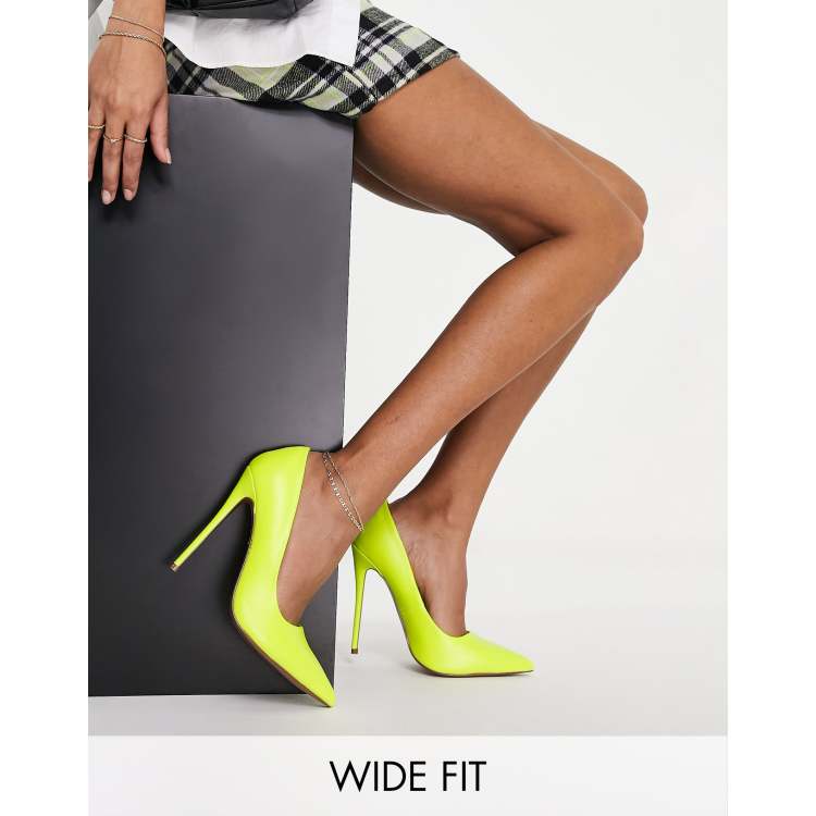 Neon yellow court shoes sale