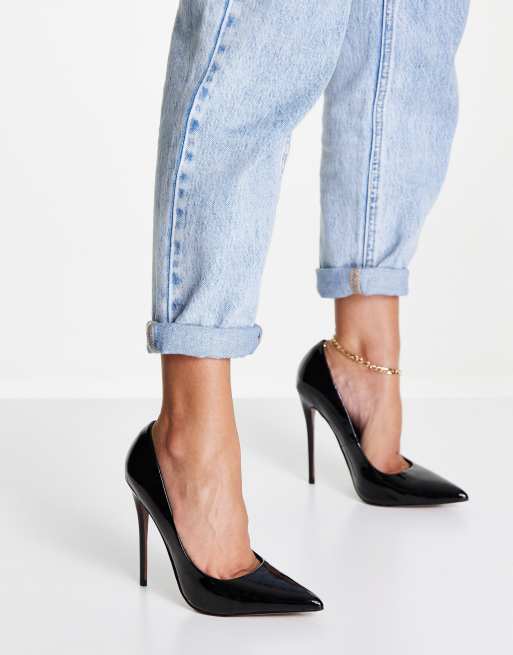 ASOS DESIGN Wide Fit Passion stiletto pumps in black