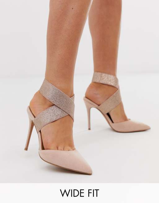 Beige 2024 sparkly heels