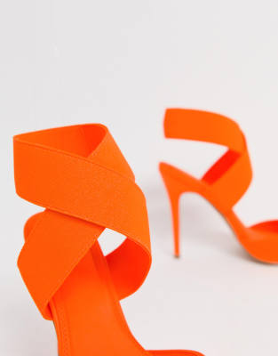 asos orange heels