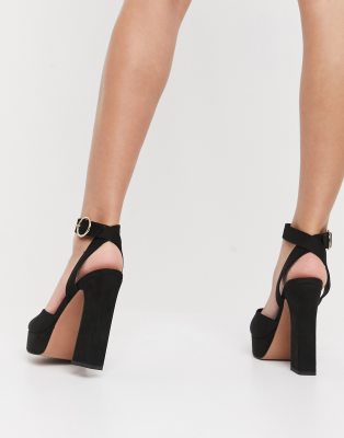 wide fit platform heels