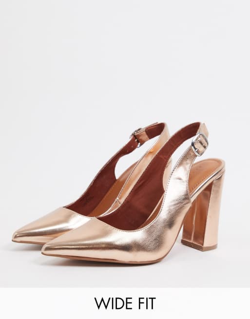 Rose gold slingback on sale heels