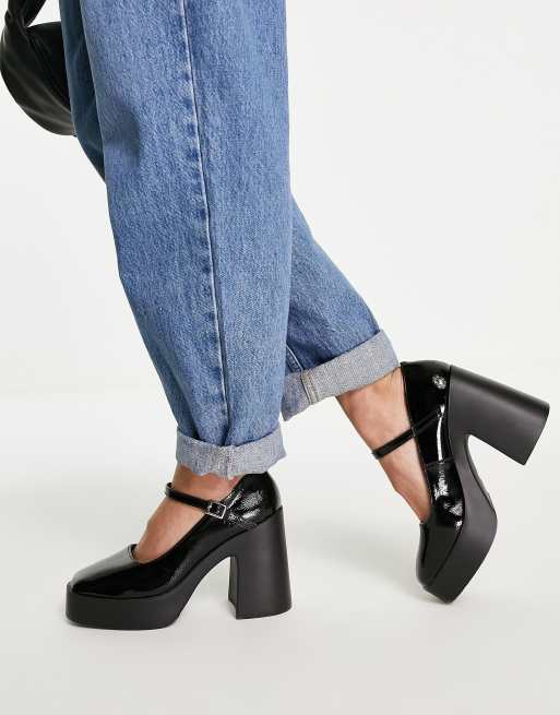 Wide fit mary store jane heels