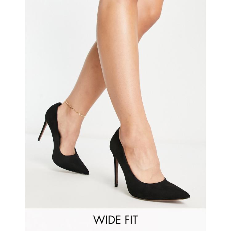 ASOS DESIGN Wide Fit Waiter d'orsay high heels in black