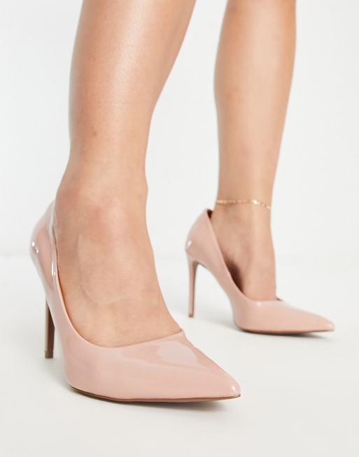 ASOS DESIGN - Wide Fit - Penza - Spidse højhælede pumps i beige, 2 af 4