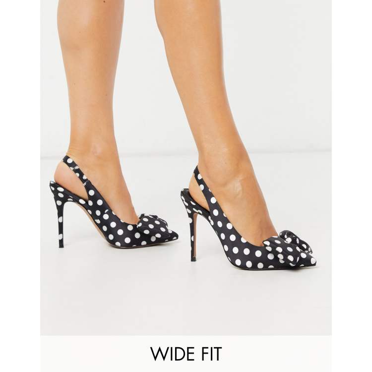 Polka dot shop high heels