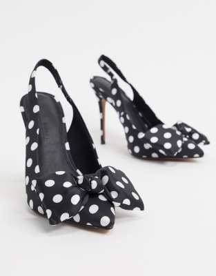 polka dot slingbacks