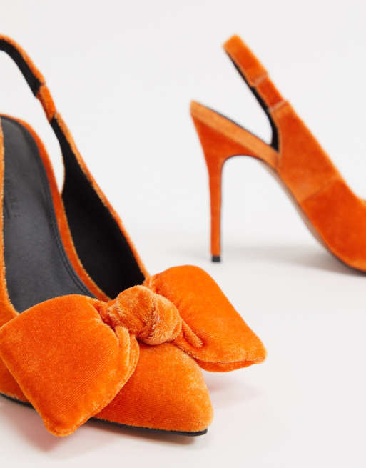 Orange velvet outlet heels