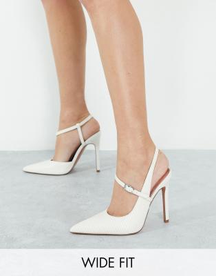 court heels with strap