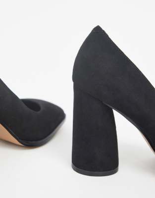 asos black court shoes