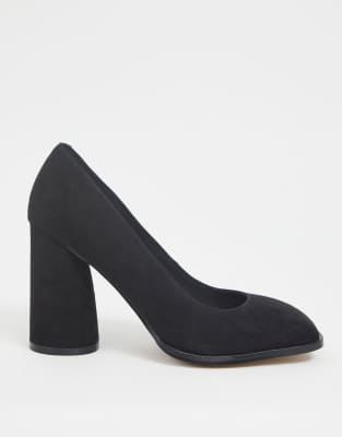 asos black court shoes