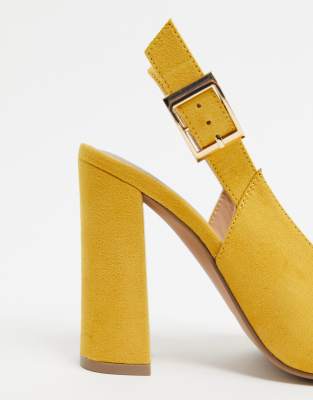 asos mustard heels