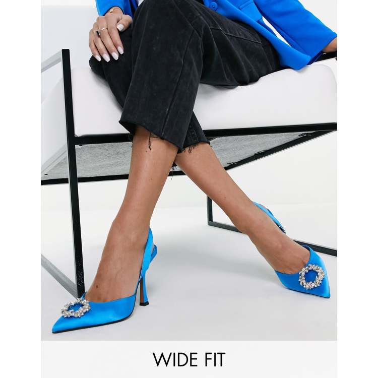 Blue shop heels asos