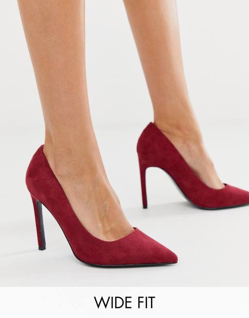 Asos red cheap court shoes